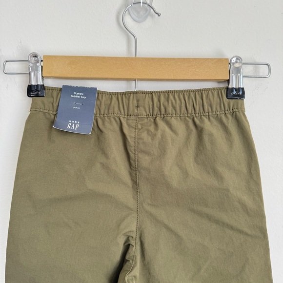 Baby Gap 5 Years Old Boy Pull On Olive Pants Elastic Waist Drawstring  NWT - Picture 5 of 6